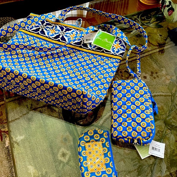 Vera Bradley Handbags - Vera Bradley Riviera Blue Set
